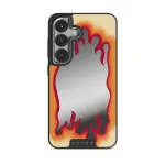 Too Hot - Samsung Galaxy S25 Case, Elite Mirror Dark (Magnetic) / Silver