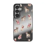Monsieur - Samsung Galaxy S25 Case, Elite Mirror Dark (Magnetic) / Silver