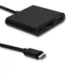Qoltec 50430 s&uuml;learvuti dokk / konnektori replikaator USB 3.2 Gen 2 (3.1 Gen 2) C-t&uuml;&uuml;pi must