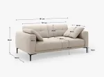 Sofa, "Lazio", 3 Seats, 191x102x86 Made in Europe