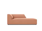 Velvet Chaise Longue Right, "Siena", 1 Seat, 93x181x69 Made in Europe