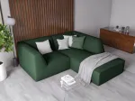 Modular Right Corner Sofa, "Siena", 3 Seats, 186x180x69 Made in Europe