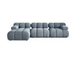 Velvet Modular Left Corner Sofa, "Bellis", 4 Seats, 282x155x70 Made in Europe