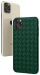 "Woven Pattern Design Soft Case iPhone 11 Pro Max" Green