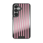 Strawberry Jam - Samsung Galaxy S25 Case, Elite Mirror Dark (Magnetic) / Silver