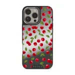 Afternoon Treat - Cherry iPhone 16 Pro Case, Elite Mirror Dark (MagSafe) / Silver