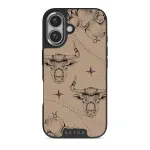 Taurus - iPhone 16 Plus Case, Elite Dark (MagSafe) / Silver / Beige