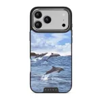 Retro Splash - iPhone 17 Pro Max Case, Elite Dark (MagSafe) / Silver