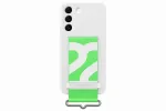 GS901TWE silikoonkate koos rihmaga Samsung Galaxy S22 jaoks, valge (valge)