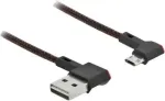 "DeLock USB 2.0 A > Micro-B (ST-ST) 2 m nurgaadapteri kaabel, must"