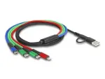 "Delock USB-laadimiskaabel 4-in-1: USB Type-A + USB-C&trade; Lightning&trade; / Micro USB / 2 x USB Type-C&trade;, 1,20 m"