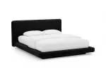 Velvet Bed With Headboard, "Linea", 184x225x98 Made in Europe
