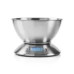 Nedis KASC111SI Kitchen Scales Digital | Stainless Steel | Timer Function | Thermometer Function