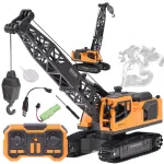 Remote-controlled crane Movable arm with lowering rope + steam RC0793