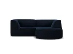 Velvet Modular Right Corner Sofa, "Siena", 3 Seats, 186x180x69 Made in Europe