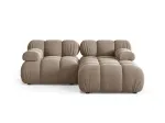 Velvet Modular Right Corner Sofa, "Bellis", 3 Seats, 188x155x70 Made in Europe