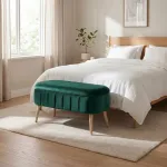 Tumba, Hanah Home, Emerald, 90 x 46 x 35