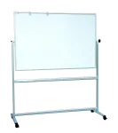 Valge magnettahvel 2x3 ratastel 120x200cm, kahepoolne keeratav
