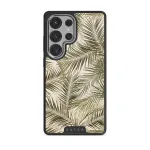 Happy Place - Palm Samsung Galaxy S25 Ultra Case, Elite Dark (Magnetic) / Silver