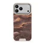 Fire Wood - Brown Marble iPhone 17 Pro Max Case, Elite Light (MagSafe) / Silver