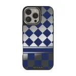 Check & Mate - iPhone 16 Pro Case, Elite Mirror Dark (MagSafe) / Silver