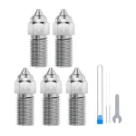 3D-printeri otsikud &ndash; ELEGOO Neptune 4 / 4 Pro karastatud terasest otsikute komplekt: 0,4 mm x3, 0,6 mm x1, 0,8 mm x1