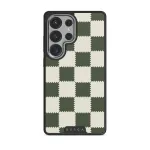 Retro Grid - Samsung Galaxy S25 Ultra Case, Elite Dark (Magnetic) / Silver
