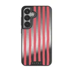 Pomegranate - Samsung Galaxy S25 Case, Elite Mirror Dark (Magnetic) / Silver