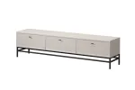 Tv Set Lorini 200 Cm - Cashmere / Black Handles T-bar / Black Legs