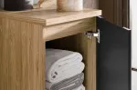 Laudaplaadi alla paigaldatav kapp, 30 cm, 1 uks, LUXOR BLACK 81-30-1D