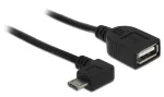 "Delocki kaabel: USB micro-B pistik > USB 2.0-A pistikupesa, OTG, 50 cm, nurga all"