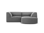 Velvet Modular Right Corner Sofa, "Siena", 3 Seats, 186x180x69 Made in Europe