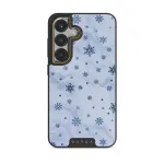 Ice Queen - Snowflakes Samsung Galaxy S25 Case, Elite Dark (Magnetic) / Gold