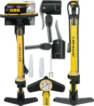 &bdquo;Dunlop&ldquo; t&ouml;&ouml;koja-jalgrattapump &bdquo;Dunlop&ldquo; 160 psi (11 bar) manomeetriga &ndash; kollane