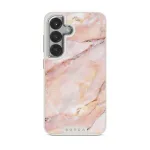 Morning Sunshine - Pastel Marble Samsung Galaxy S25 Case, Elite Light (Magnetic) / Silver