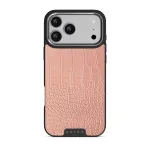 Pink Croco - iPhone 17 Pro Max Case, Elite Dark (MagSafe) / Silver