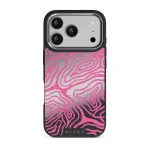 Pink Shores - iPhone 17 Pro Case, Elite Mirror Dark (MagSafe) / Silver