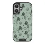 Leo - iPhone 16 Plus Case, Elite Dark (MagSafe) / Silver / Turquoise