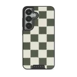 Retro Grid - Samsung Galaxy S25 Plus Case, Elite Dark (Magnetic) / Silver