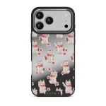 Maneki Neko - iPhone 17 Pro Max Case, Elite Mirror Dark (MagSafe) / Silver