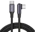 Wirellee USB-C&ndash;USB-C L-kujuline kaabel (1 m, 100 W, PD 3.0, must)