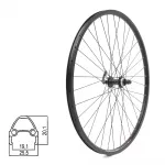 Esiratas J19SB 28/29" // ketas. Center-Lock, 36H, QR, topelt, neetitud, alumiinium.