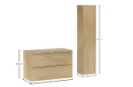 80 cm m&ouml;&ouml;blikomplekt lauaplaadi ja k&otilde;rge kapiga SET-TEC B CREMONA 80CM HC