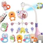 Animal Cot Mobile with Projector, Music Box and Remote Control ZA6272