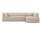 Velvet Modular Right Corner Sofa, "Siena", 4 Seats, 273x180x69 Made in Europe