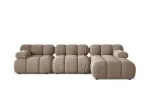 Velvet Modular Right Corner Sofa, "Bellis", 4 Seats, 282x155x70 Made in Europe
