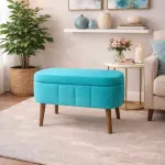 Pouff, Hanah Home, t&uuml;rkiissinine, 60 x 46 x 35