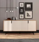 Konsool, Hanah Home, safiirtamm, valge, 180 x 80 x 45
