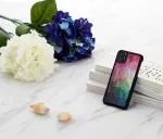 "SmartPhone case iPhone 11 Pro Max" Water flower black