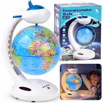 4-in-1 levitating globe, 360&deg; rotation - LED lamp, BT speaker, clock ZA6313
